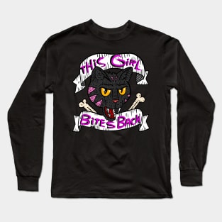 this girl bites back, feminism, girl power and self defense. Long Sleeve T-Shirt